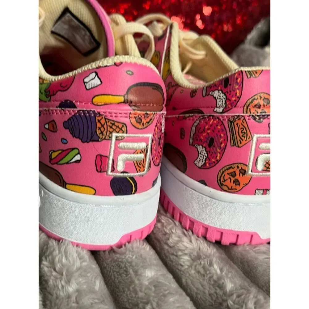 Fila x kawaii sweets sz 7 pink candy ice cream low top sneakers
